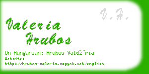 valeria hrubos business card